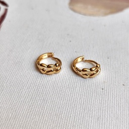 Aros Mini Cadena Dorado