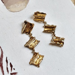 Pendientes Arrugado Dorado