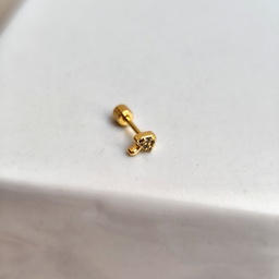 Pendiente Circonitas Dorado (Rosca)
