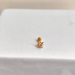 Pendiente Circonitas Estrella Dorado (Rosca)