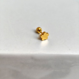 Pendiente Flor Dorado (Rosca)