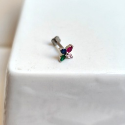 Pendiente Circonita Mini Triángulo Dorado (Rosca) (copia)