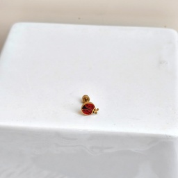 Pendiente Mariquita Dorado (Rosca)
