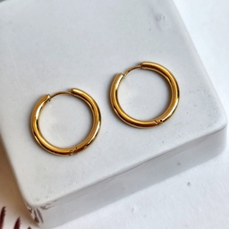 Aros Básicos Grueso 2,5cm Dorado