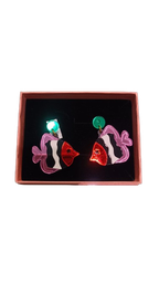 Pendientes Pez Rayas Metacrilato
