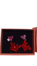Pendientes Cangrejo Rojo Metacrilato