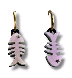 Pendientes Raspa Rosa Metacrilato