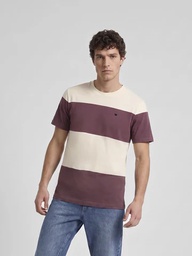 Camiseta Raya Ancha Burdeos - Silbon