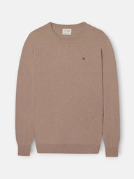 Jersey Cuello Redondo Marrón Claro - Silbon