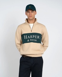 Sudadera Half Zipper Maryland Golden Sand - Harper &amp; Neyer